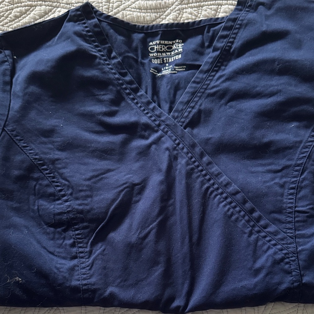 Cherokee Women's Core Stretch Navy Scrub Top